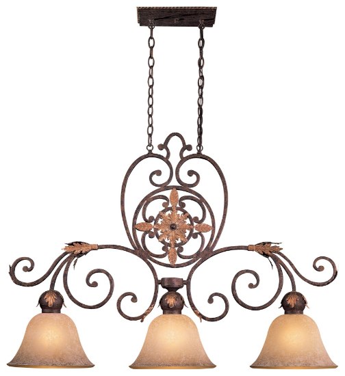 Picture of 100w SW Three Light Island Light Golden Bronze Salon Scavo