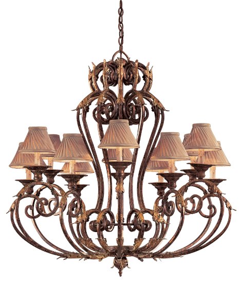 Picture of 60w SW 12 Light Chandelier Golden Bronze