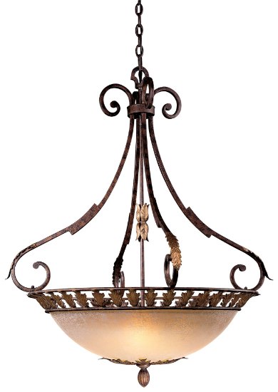 Picture of 100w SW Five Light Bowl Pendant Golden Bronze Salon Scavo