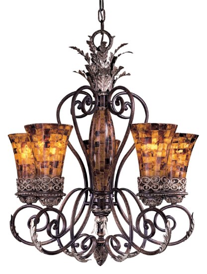 Picture of 60w SW Five Light Chandelier Cattera Bronze