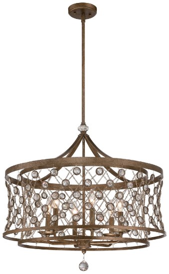 Foto para 60w SW Six Light Pendant Arcadian Gold