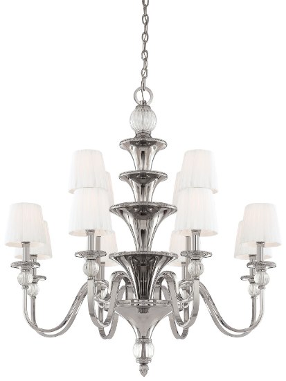 Picture of 60w SW 12 Light Chandelier Polished Nickel