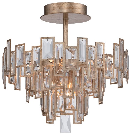 Picture of 75w SW 5 Light Semi Flush Mount Luxor Gold