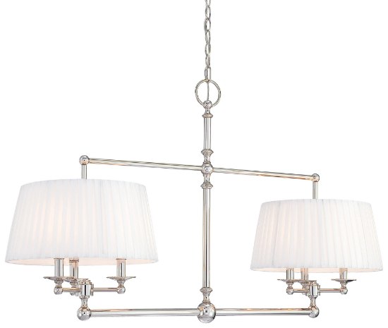 Foto para 60w SW 6 Light Island Light Polished Nickel White