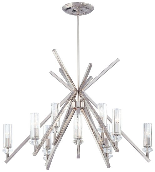 Picture of 120w SW 12 Light Chandelier Polished Nickel