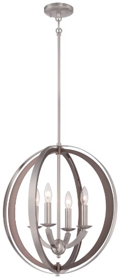 Foto para 60w SW 4 Light Pendant Brushed Nickel