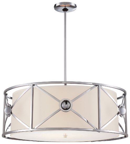 Picture of 100w SW Four Light Drum Pendant Chrome