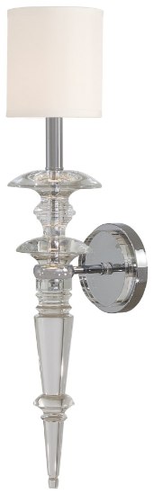 Picture of 60w SW Kingswell™ Collection- One Light Wall Sconce- Chrome With Eidolon Krystal Accents White