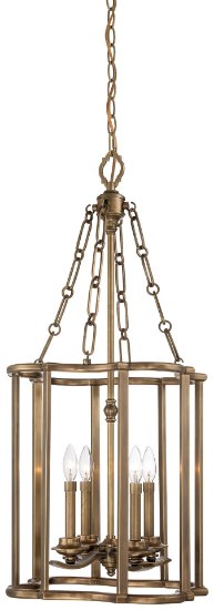 Picture of 60w SW Four Light Pendant Aged Brass