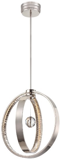 Foto para 40w WW Led Chandelier Polished Nickel