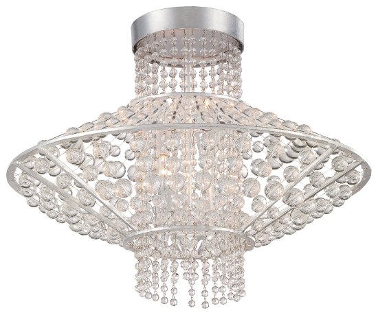 Foto para 40w SW Four Light Semi Flush- Jessica Mcclintock Home- The Romance Collection™ Catalina Silver