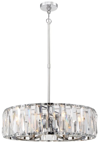 Picture of 60w SW 8 Light Chandelier Chrome Clear