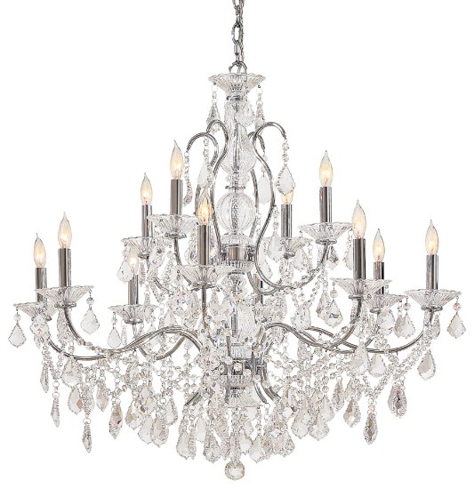 Foto para 80w SW Twelve Light Chandelier Chrome