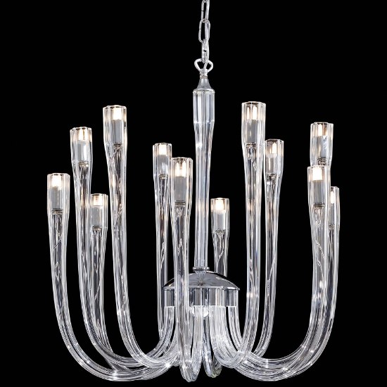 Foto para 25w SW Twelve Light Chandelier Chrome Clear