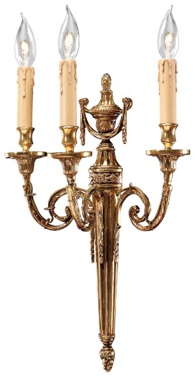 Picture of 60w SW Three Light Wall Sconce Stained Gold