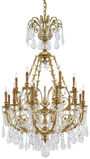 Picture of 60w SW 18 Light Chandelier French Gold