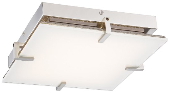 Picture of 30w WW Led Flush Mount Polished Nickel Clear/White Inside