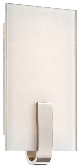 Foto para 12w WW Led Wall Sconce Polished Nickel Clear / White Inside