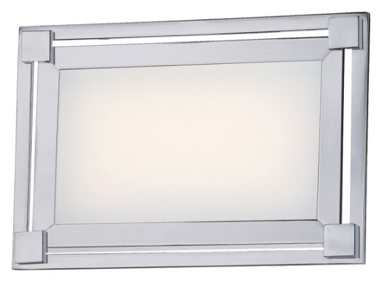 Picture of 19w WW Led Bath Chrome White Glass