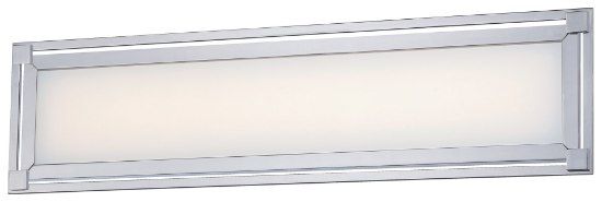 Picture of 37w WW Led Bath Chrome White Glass