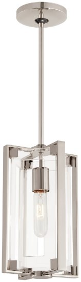 Foto para 60w SW 1 Light Mini Pendant Polished Nickel Clear Acrylic