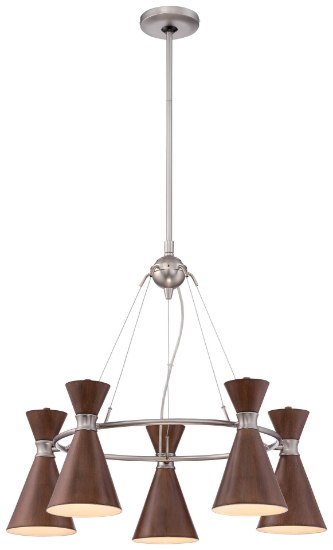 Foto para 10w SW 5 Light Chandelier Distressed Koa