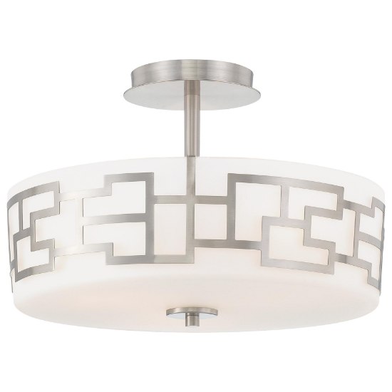 Foto para SW 3 Light Semi Flush Mount Brushed Nickel