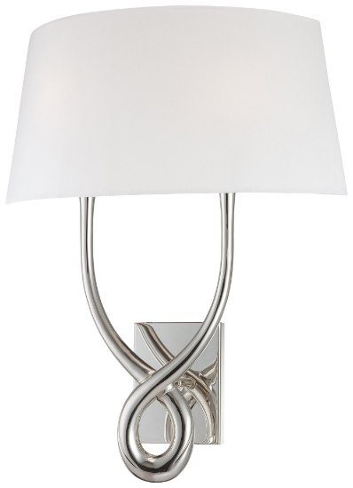 Picture of 60w SW 2 Light Wall Sconce Silver Plated White