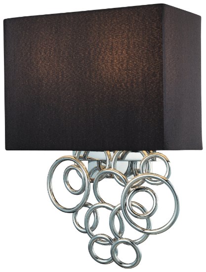 Picture of 60w SW 2 Light Wall Sconce Chrome Black