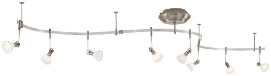 Picture of 35w SW 8 Light Low Voltage Monorail Kit Brushed Nickel White Acid Etched