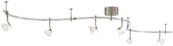 Picture of 35w SW 6 Light Low Voltage Monorail Kit Brushed Nickel White Acid Etched