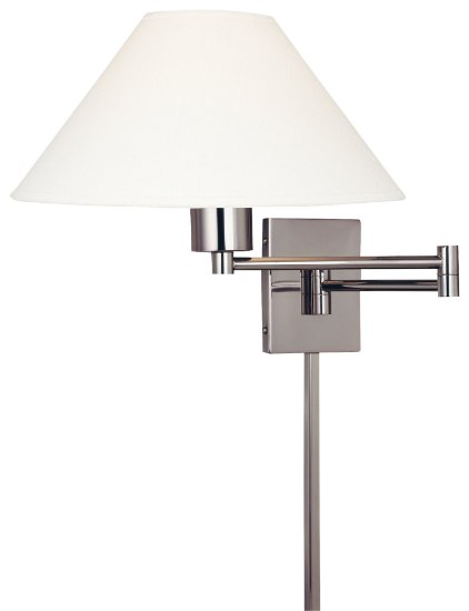 Foto para 100w SW 1 Light Swing Arm Wall Lamp Matte Brushed Nickel Oyster