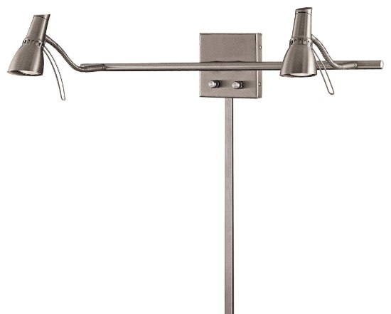 Picture of 50w SW 2 Light Task Wall Lamp Brushed Nickel