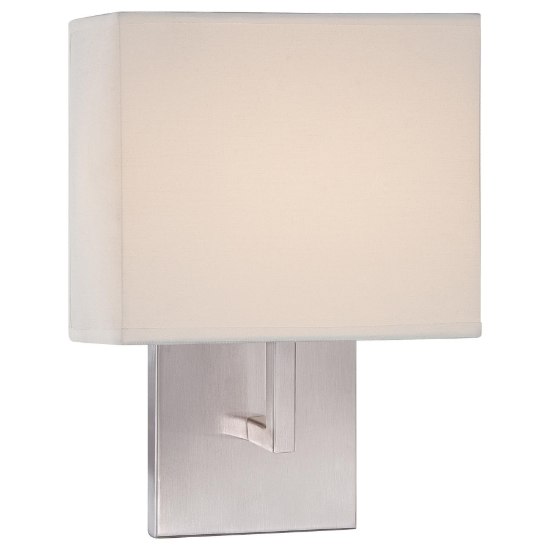 Foto para 8w WW Led Wall Sconce Brushed Nickel White