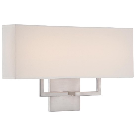 Foto para 21w WW Led Wall Sconce Brushed Nickel White