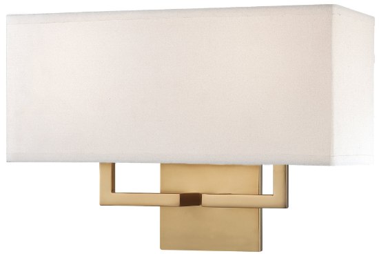 Picture of 60w SW 2 Light Wall Sconce Honey Gold White