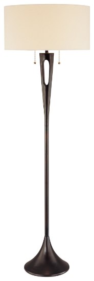 Picture of 100w SW 2 Light Floor Lamp Antique Dorian Bronze Ivory