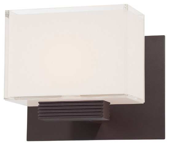 Picture of 75w SW 1 Light Bath Dorian Bronze Mitered / White Inside