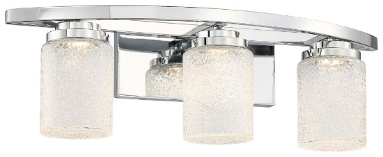 Foto para 8w WW Bath Chrome Clear Textured Glass