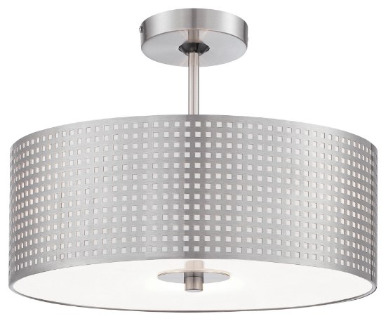 Foto para 75w SW 3 Light Semi Flush Mount Brushed Nickel