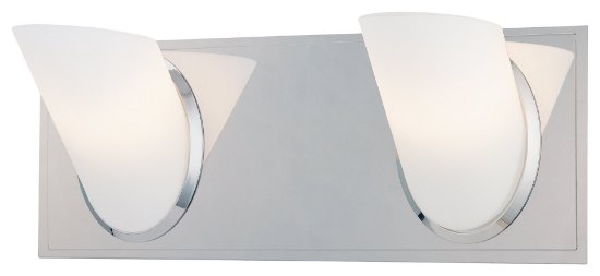 Foto para 40w SW 2 Light Bath Light Chrome Etched Opal