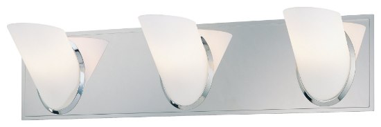 Foto para 60w SW 3 Light Bath Light Chrome Etched Opal