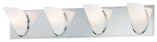 Foto para 40w SW 4 Light Bath Light Chrome Etched Opal