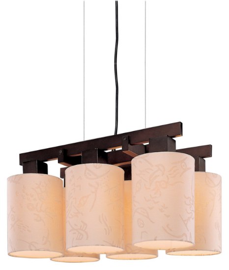 Foto para 60w SW 6 Light Chandelier Antique Dorian Bronze Beige