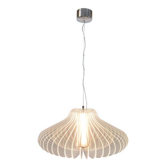 Foto para 21w Dimensions SSL 80CRI LED Dry Location Chrome Dimmable Led Acrylic Pendant 12"Ø24"