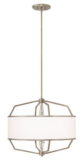 Foto para 100w Chandelier Larchmere MED English Nickel Single Tier Foyer Stem Hung