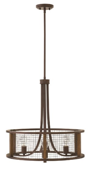 Foto para 135w Chandelier Beckett MED GU-10 Iron Rust Small Pendant Foyer