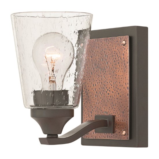 Picture of 100w Bath Jackson MED Clear Seedy Buckeye Bronze Bath Sconce