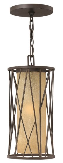 Foto para 100w Outdoor Elm MED Distressed Etched Amber Regency Bronze Hanging