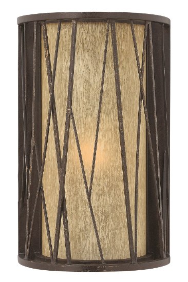 Picture of 18w Outdoor Elm GU24 Distressed Etched Amber Regency Bronze Medium Wall Mount